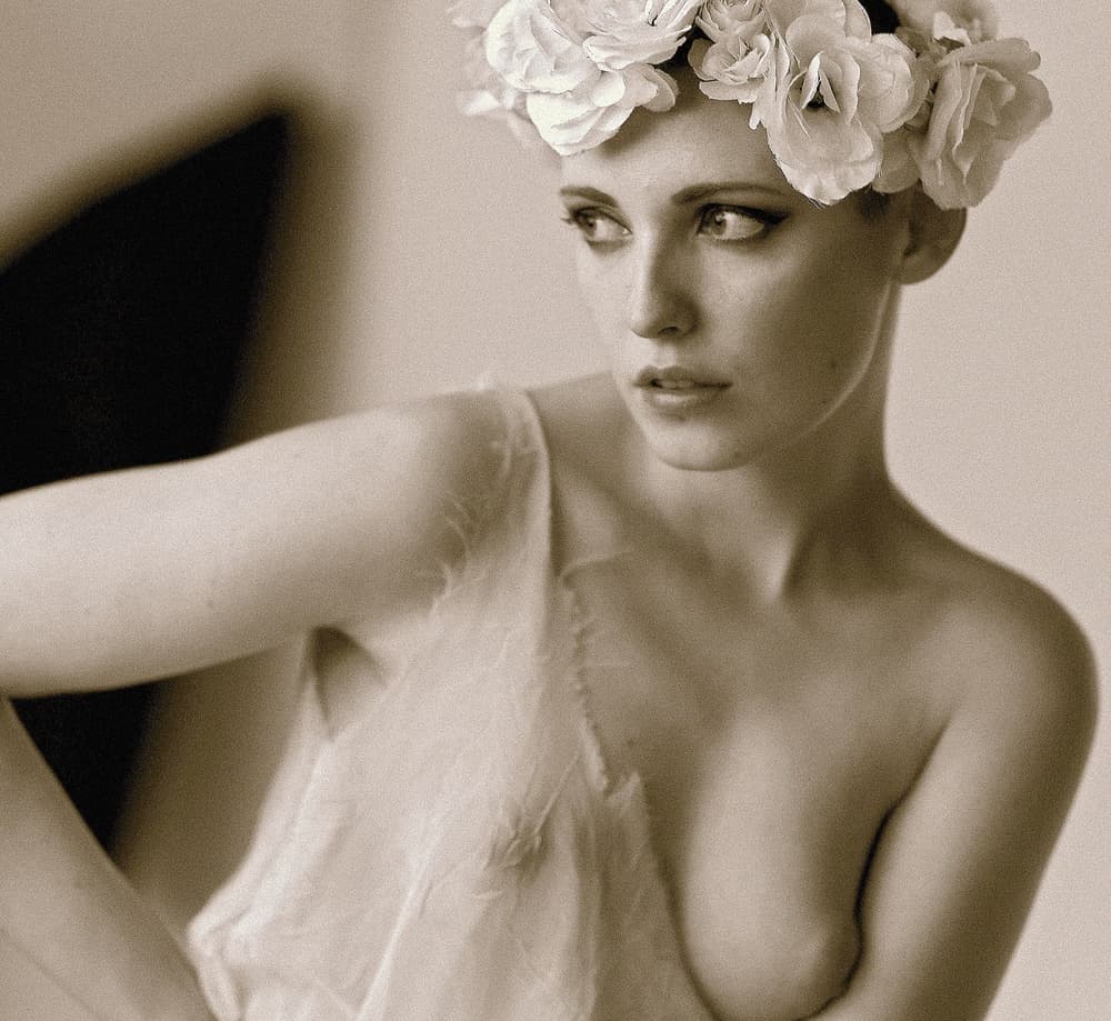 Serene Floral Portrait by DAVID MINSTER — canvas wall art