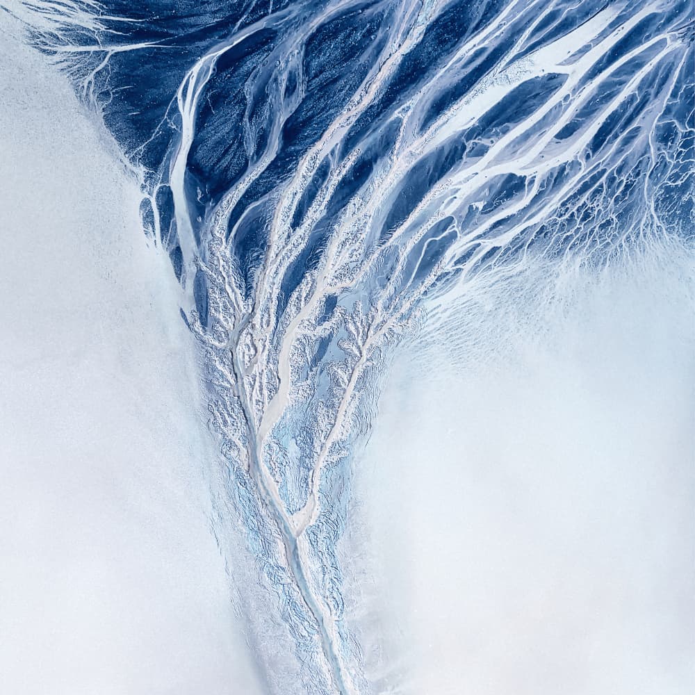 Blue Glacial River by Mei Xu — canvas wall art