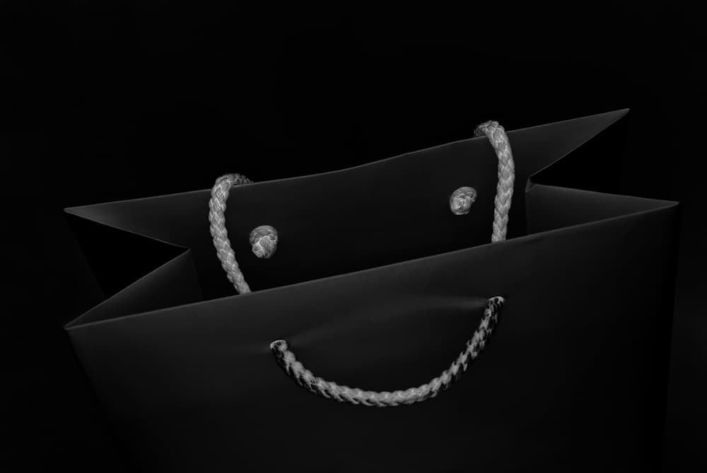 Minimalist Black Bag by Wendy — canvas wall art