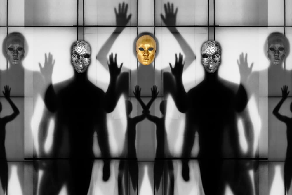 Shadow Play Masks by Igor Shrayer — canvas wall art