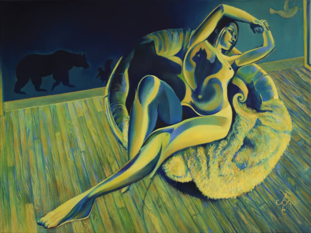 Serene Woman Wild Dreams by Corné Akkers — canvas wall art