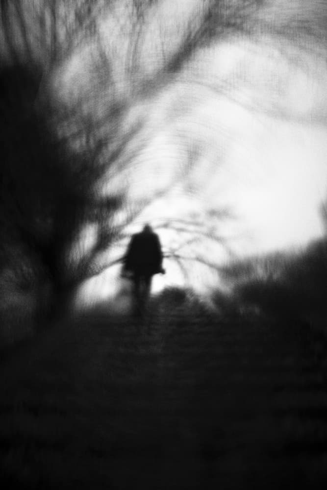 Dark Path Lone Figure by Wanjae Choi — canvas wall art
