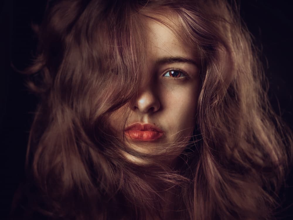 Mysterious Gaze Portrait by Robert Girmencea — canvas wall art