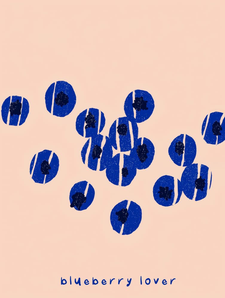 Blueberrylover by Treechild — canvas wall art