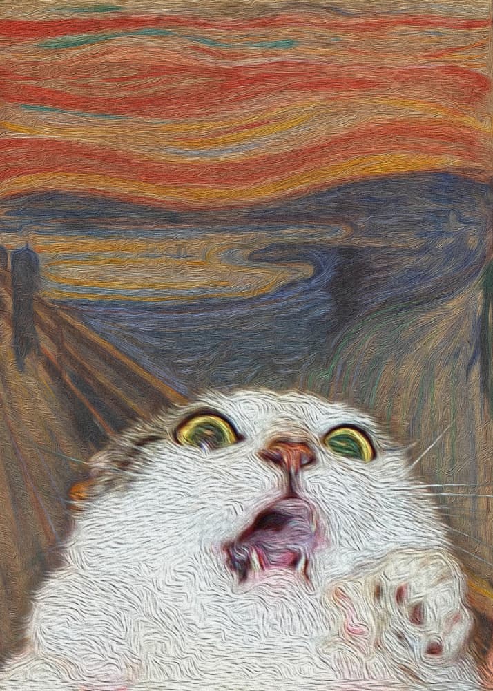 The Cat Scream by Artelele — canvas wall art