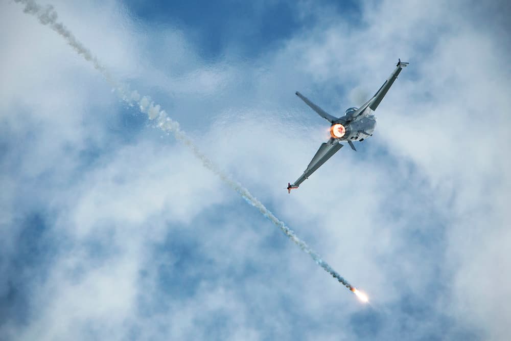 Jet Afterburner Flare by Jørgen Wicklow — canvas wall art