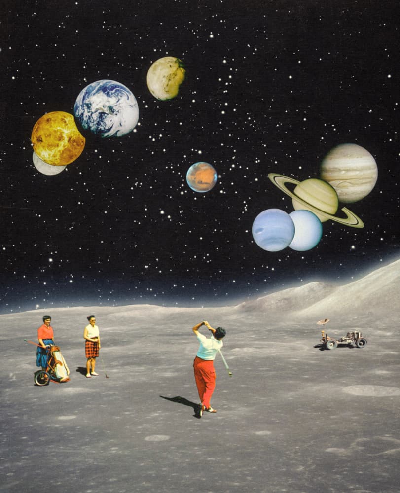 Space Golf by Taudalpoi — canvas wall art