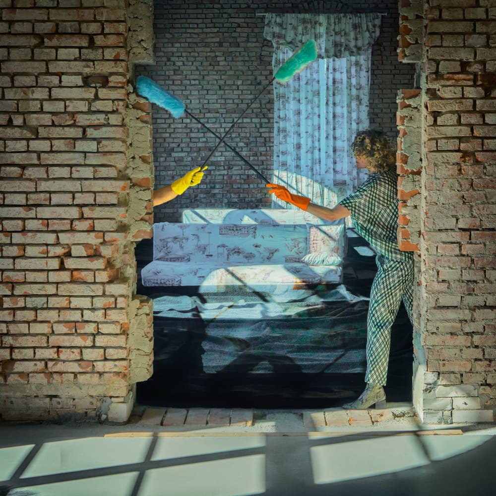 Dusting The Renovation by ambra — canvas wall art