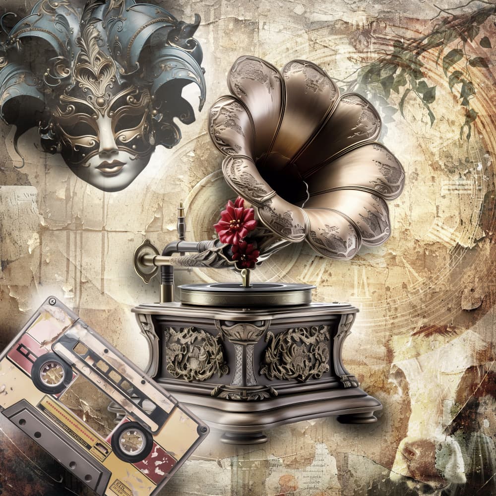 Gramophone art 2 by Rafal Kulik — canvas wall art