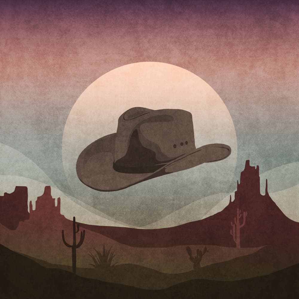 Desert Cowboy Dream by Emel Tunaboylu — canvas wall art