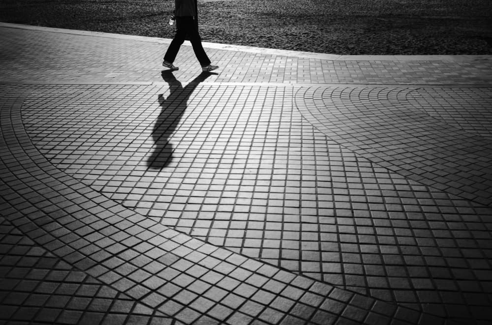 Solitary Shadow Walk by Swen MUN — canvas wall art