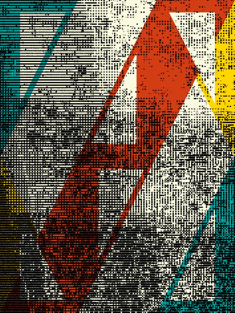 Abstract Glitch Geometry by Petr Strnad — canvas wall art