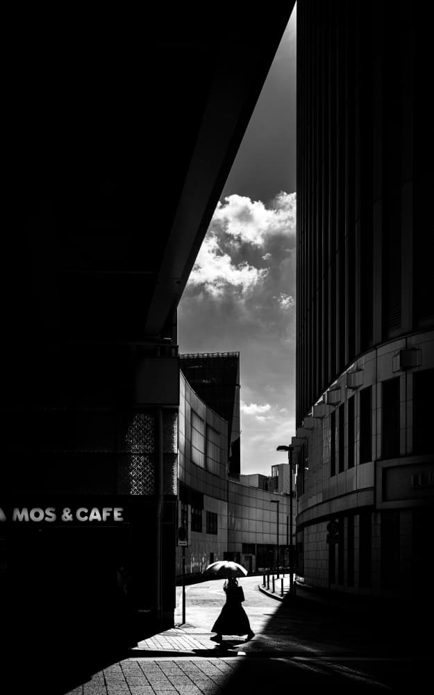 Dramatic City Silhouette by Yuzo Fujii — canvas wall art