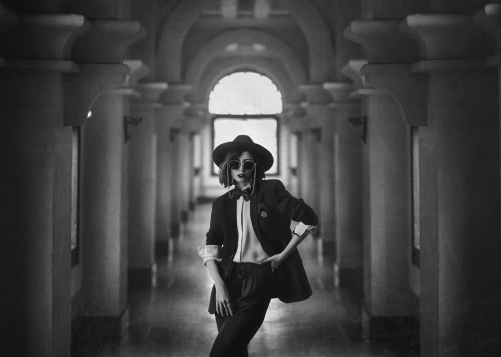 Stylish Hallway Pose by Djayent Abdillah — canvas wall art