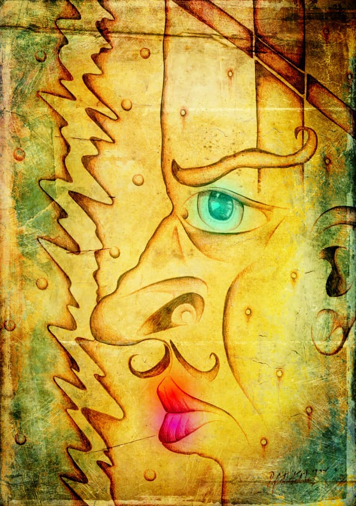 Ancient Fantasy Face by Rafal Kulik — canvas wall art