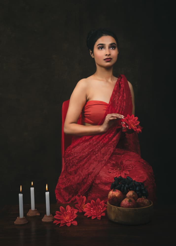 Serene Indian Beauty by Nilendu Banerjee — canvas wall art
