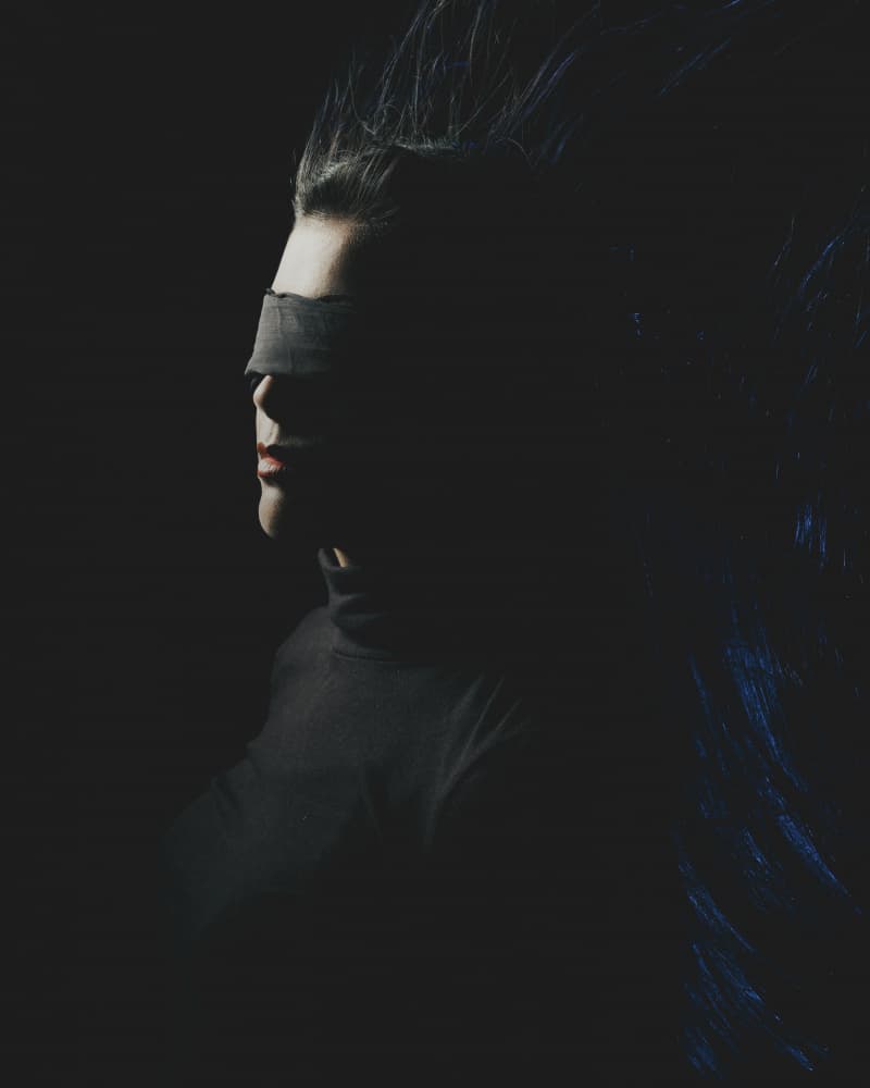 Enigmatic Dark Portrait by Masayuki Kato — canvas wall art
