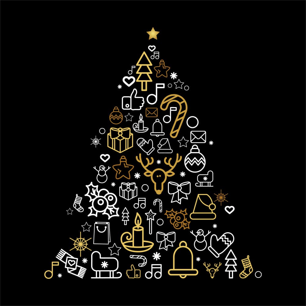 Modern Christmas Icons by Marika Barsrsind — canvas wall art