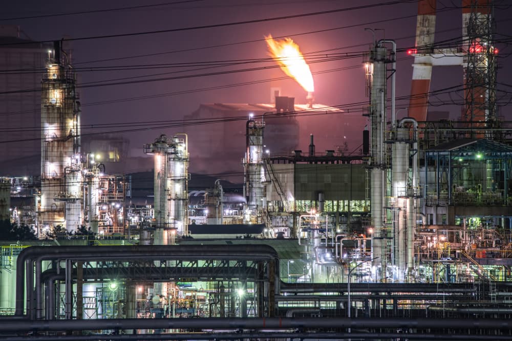 Industrial Night Flare by Kobayashi Tetsurou — canvas wall art