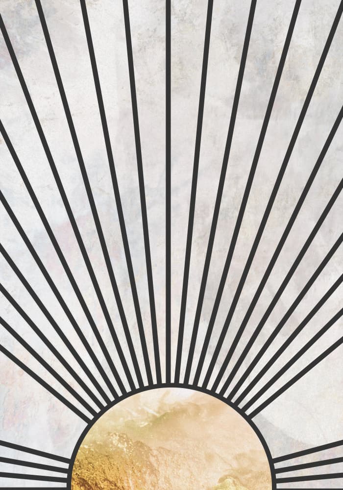 Geometric Sunburst by Sarah Manovski — canvas wall art