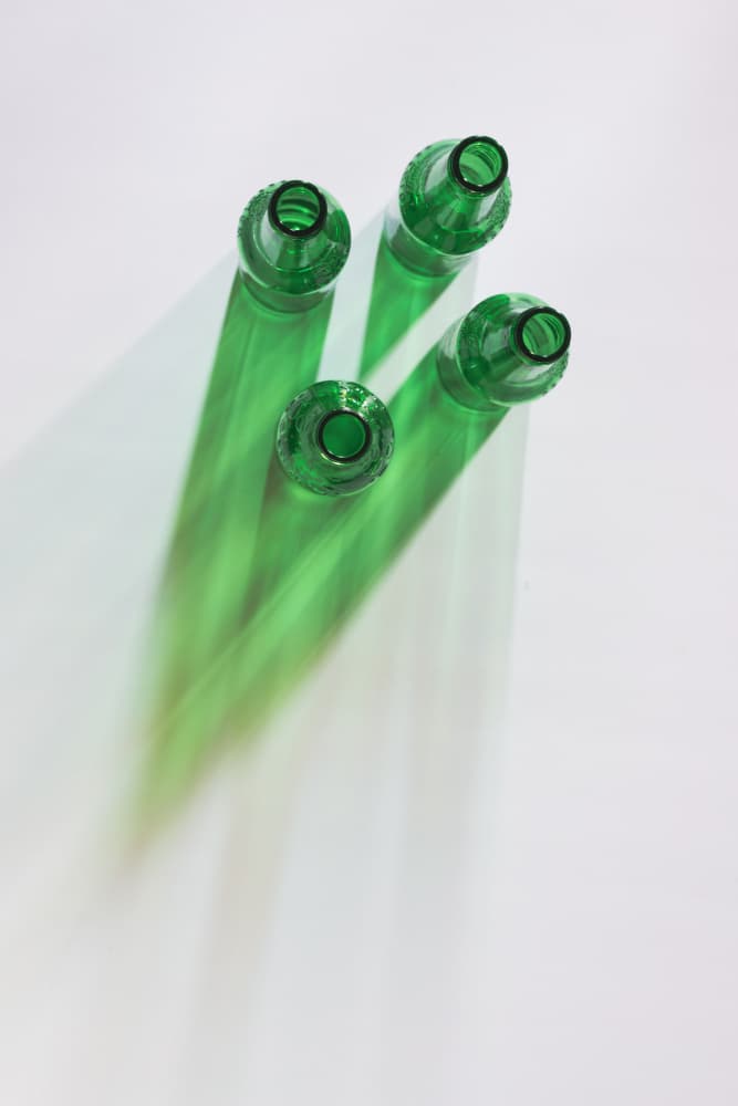 Green Bottles Shadows by Mazin alrasheed alzain — canvas wall art