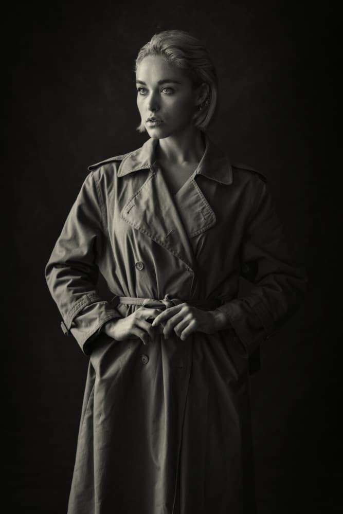 Elegant Blonde Pensive by Chris Bos — canvas wall art