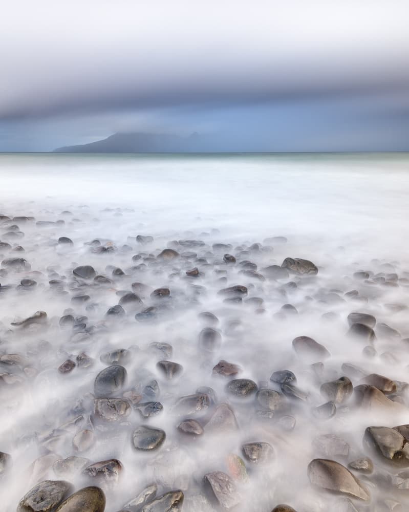 Rocky Shore Misty Sea by Andrey Omelyanchuk — canvas wall art
