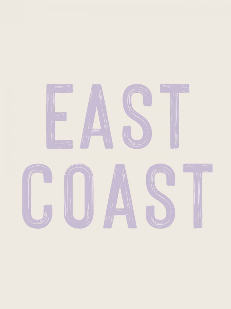 East Coast Typography by Jolly and Dash — canvas wall art