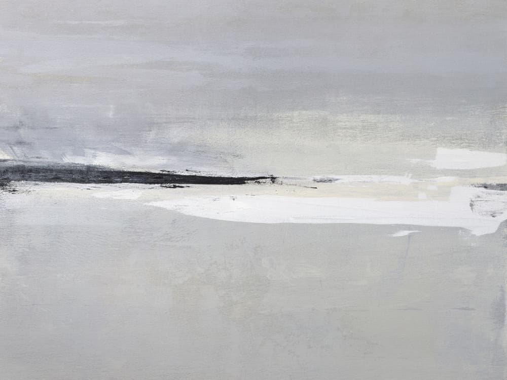 Serene Horizon with Soft Gray and White Tones