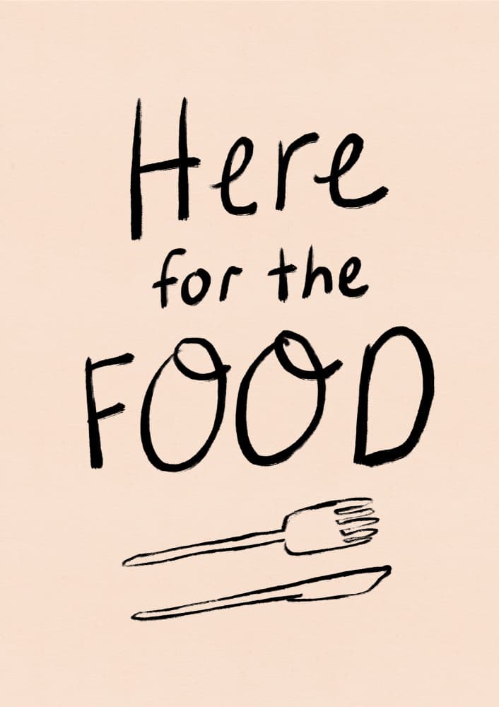 Here For The Food by Dirkie Nell — canvas wall art