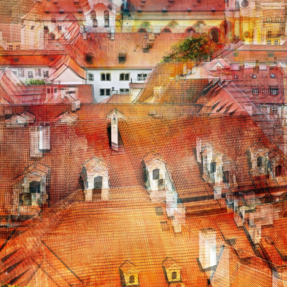 Old European Rooftops by Raffaele Corte — canvas wall art