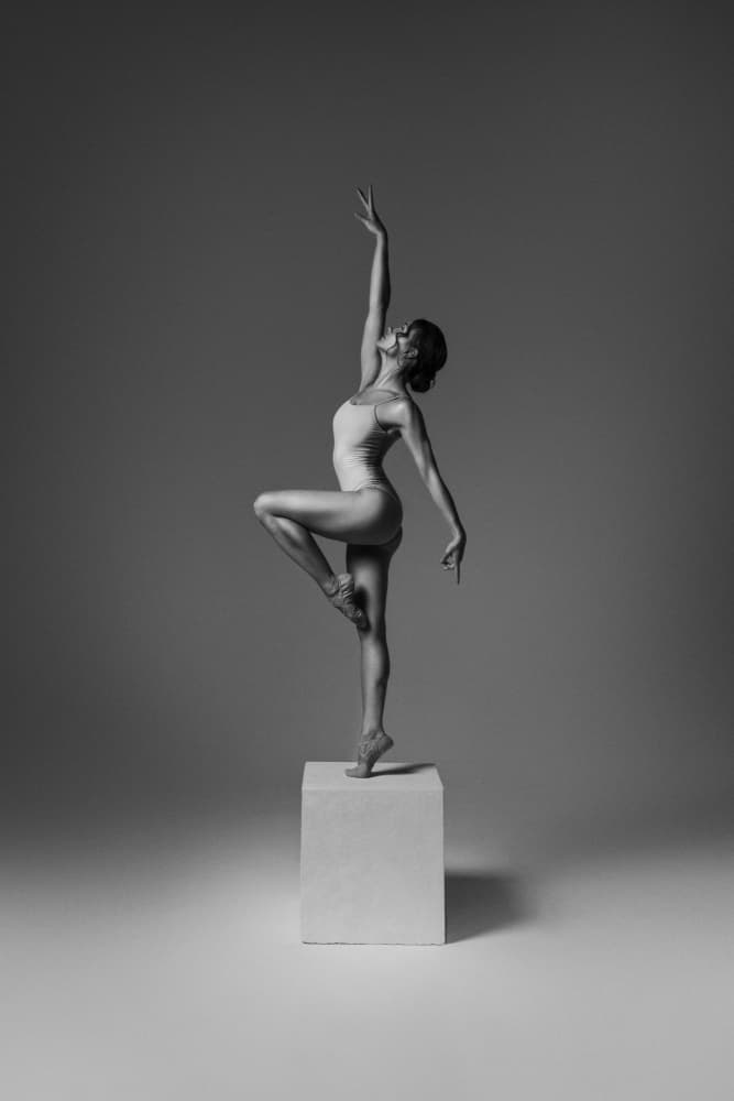 Graceful Ballerina on Pointe by Sima Bivolarska — canvas wall art