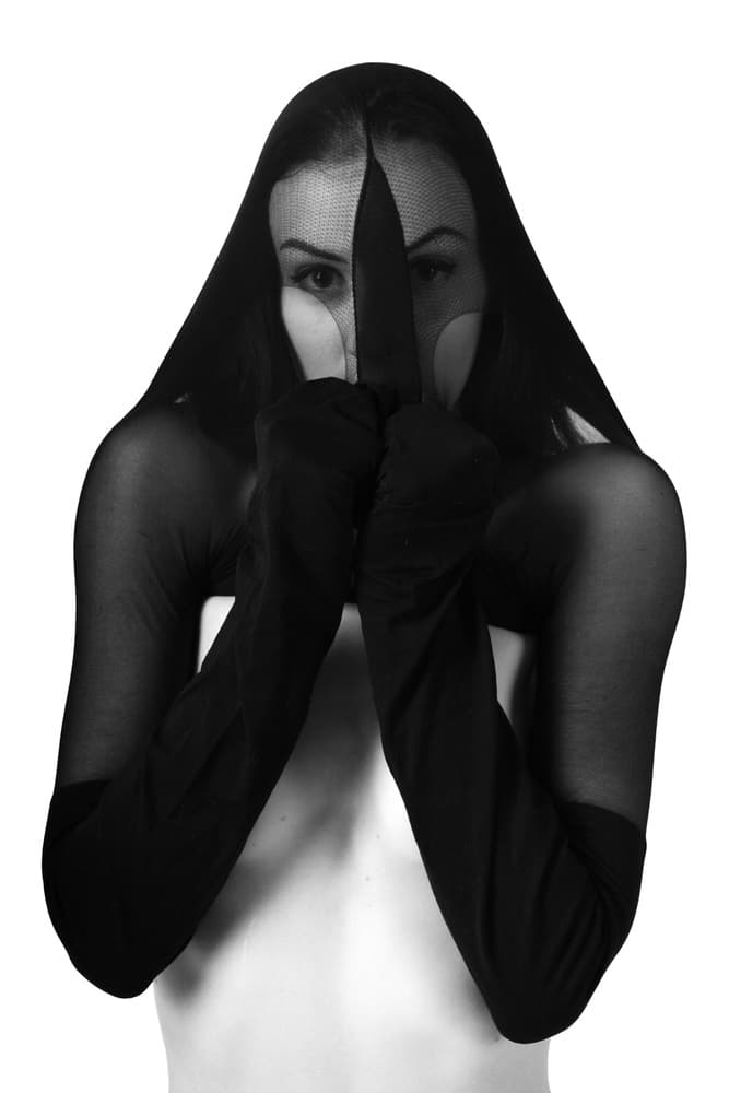 Mysterious Veiled Woman by David McCracken — canvas wall art
