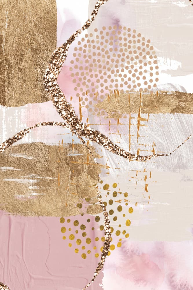 Blush Gold Shimmer by Sally Ann Moss — canvas wall art