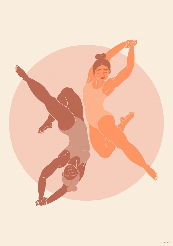 Dancing Women Balance by Amanda Leon — canvas wall art