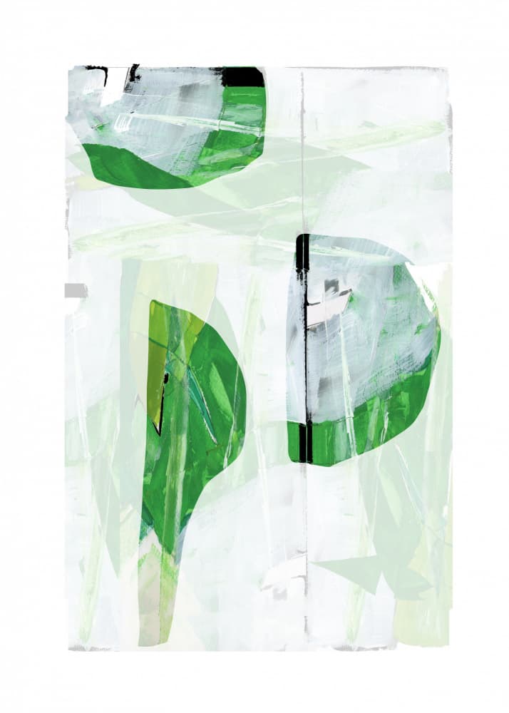 Green Abstract Shapes by cartissi — canvas wall art