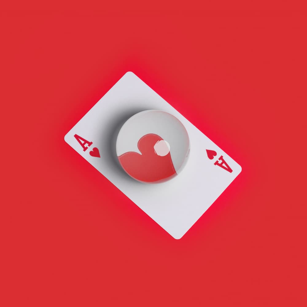 Ace of Hearts Love by Julia Ramiro — canvas wall art