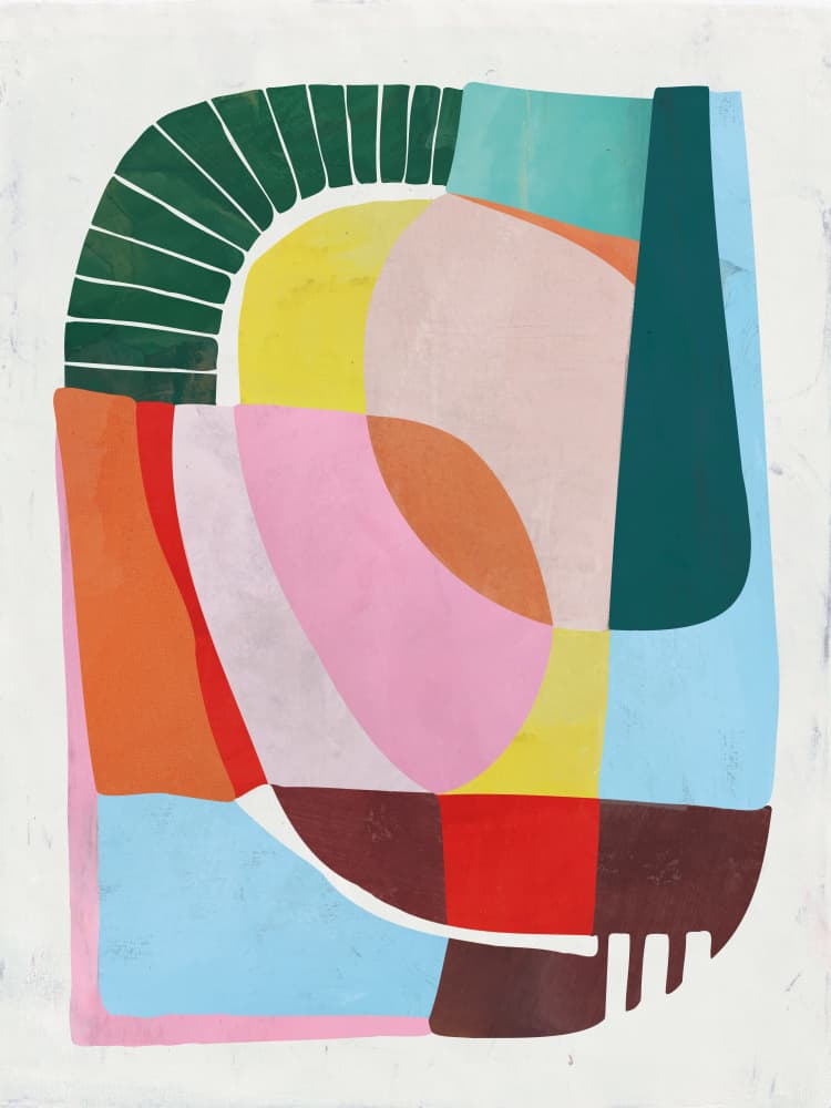 Vibrant Abstract Shapes by Ellen Greup — canvas wall art