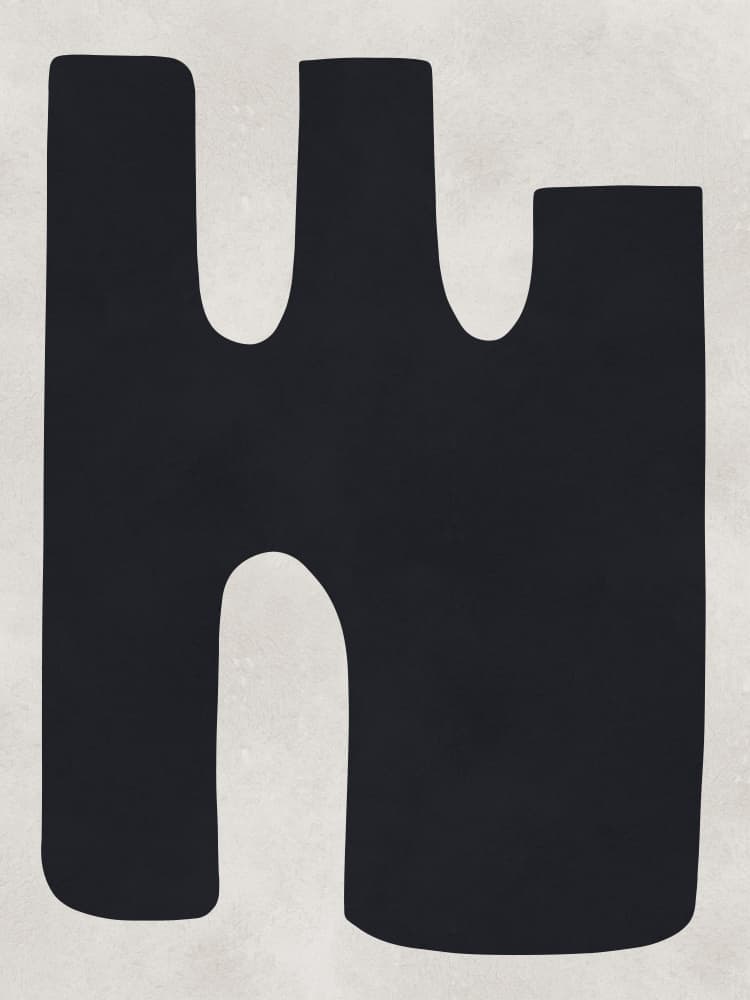 Modern Black Abstract Form by Vitor Costa — canvas wall art