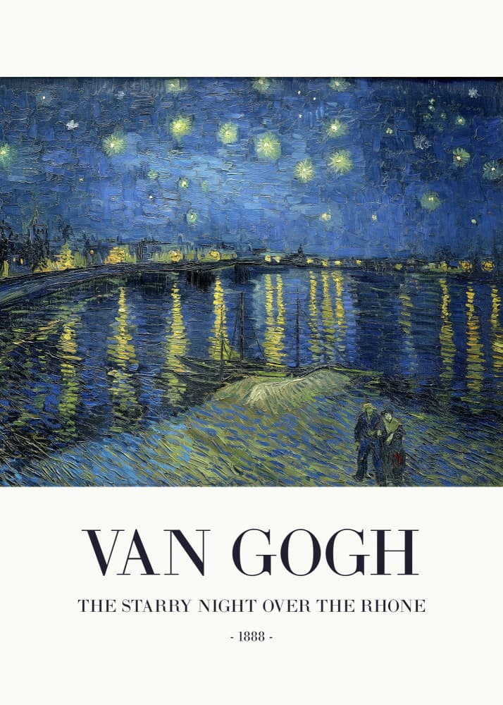 The Starry Night Over The Rhone by Vincent Van Gogh — canvas wall art