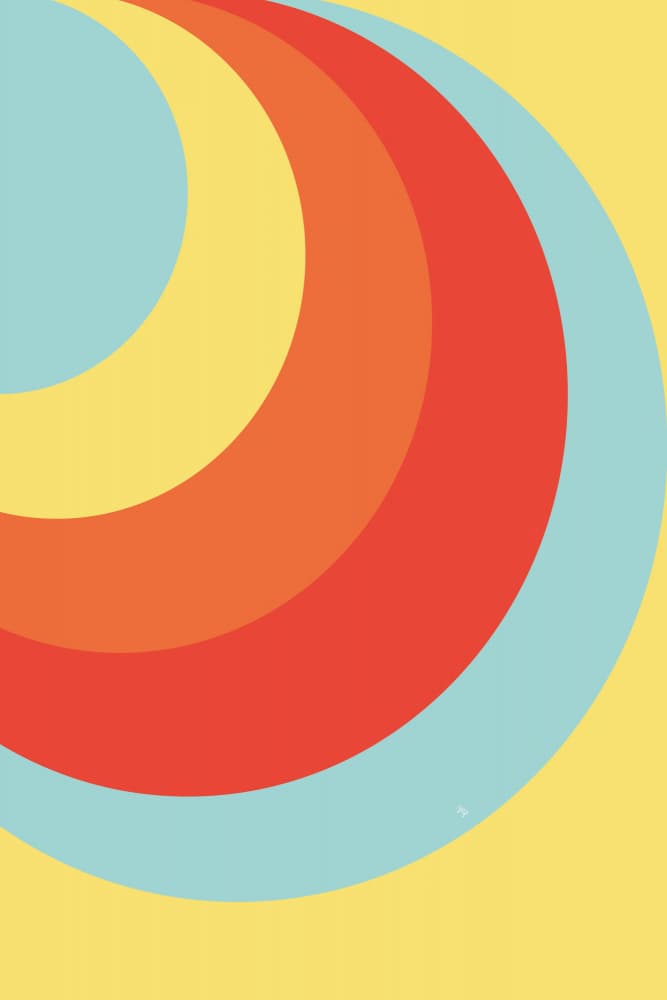 Retro Color Curves by Martina — canvas wall art