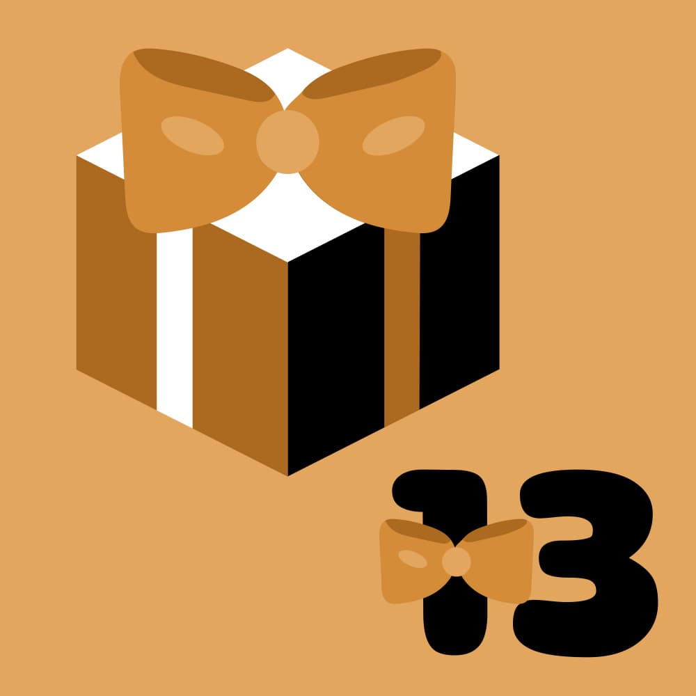 Thirteen Gift Box by Marika Barsrsind — canvas wall art