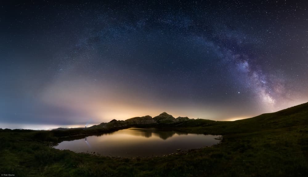 Milky Way Lake Reflection by Fran Osuna — canvas wall art