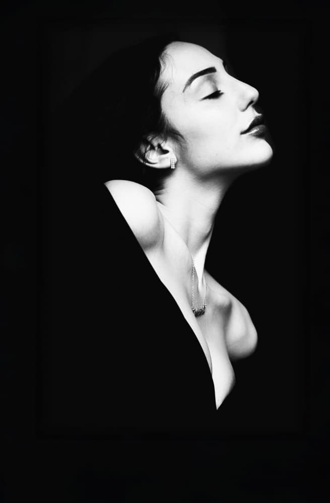 Graceful Woman Profile by Toni Fidanza — canvas wall art