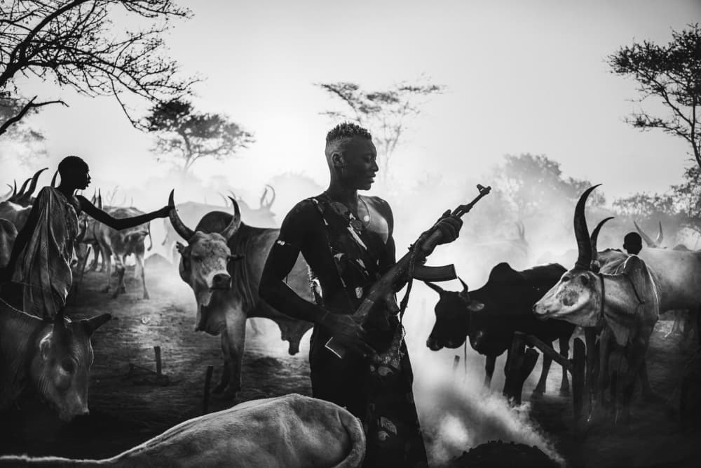 African Herdsman With Rifle by Svetlin Yosifov — canvas wall art