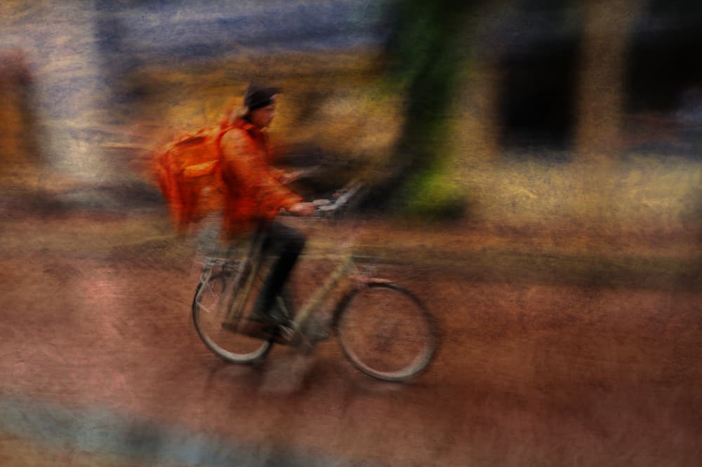 Fast delivery by Jan van der Linden — canvas wall art