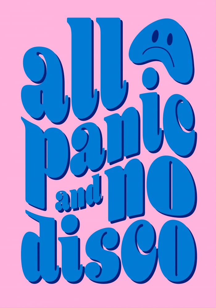 All Panic No Disco by Athene Fritsch — canvas wall art