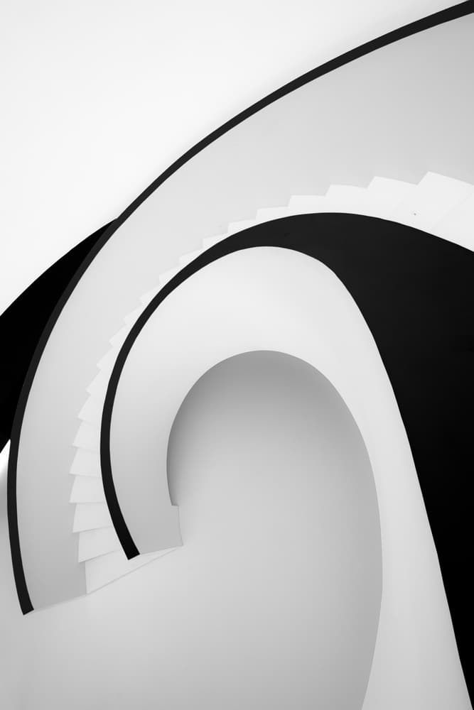 Modern Spiral Staircase by João Castro — canvas wall art