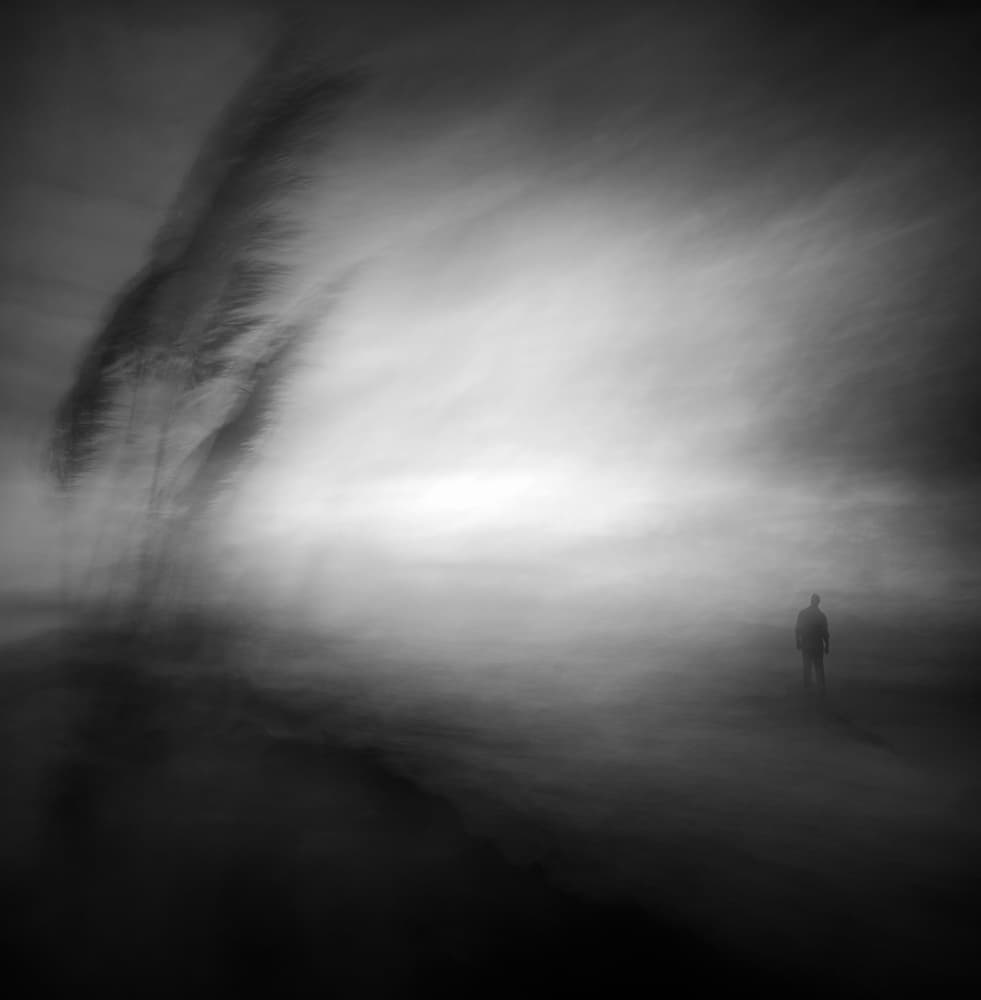 Lone Man Misty Horizon by Santiago Pascual Buye — canvas wall art
