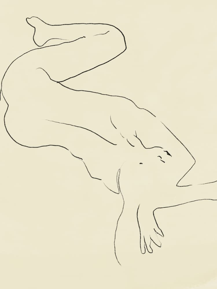Graceful Nude Lines by Little Dean — canvas wall art